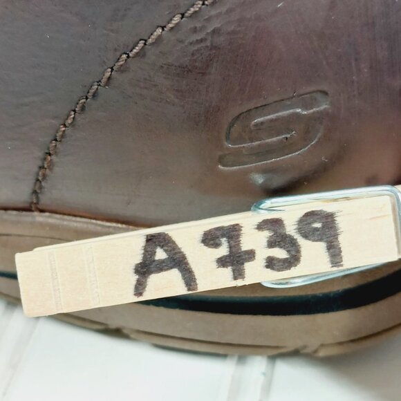 Skechers Harper Melden Men's Casual Lightweight Brown Leather Lace Up Shoes A739 - Picture 11 of 11